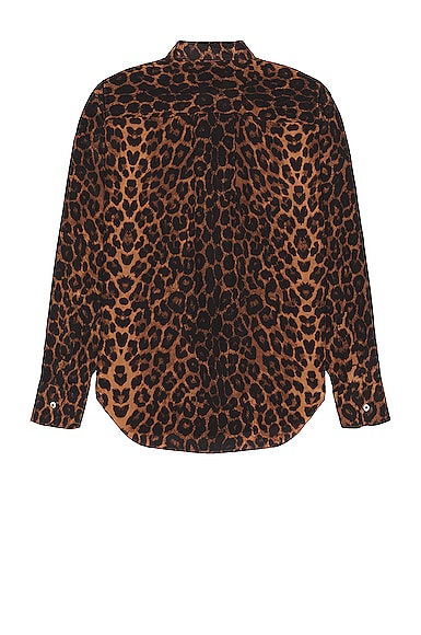 Shop Tom Ford Fluid Fit Leisure Shirt In Leopard