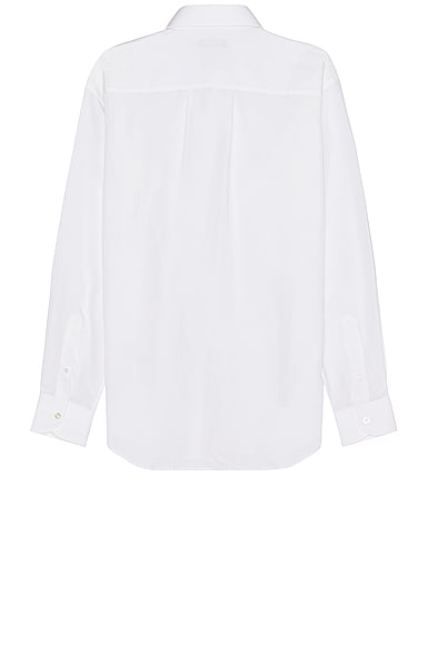 Shop Tom Ford Fluid Silk Parachute Fluid Fit Shirt In Optical White