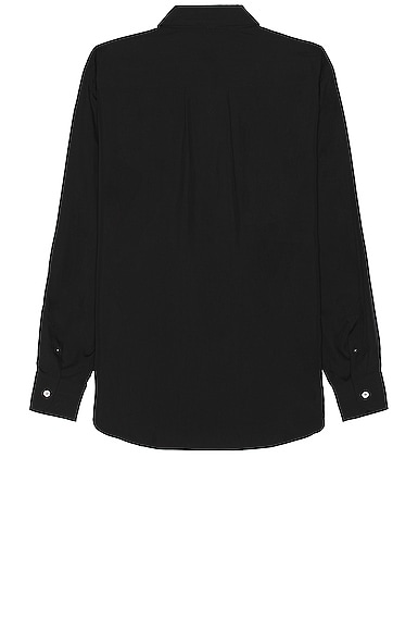 Shop Tom Ford Fluid Silk Parachute Fluid Fit Shirt In Black