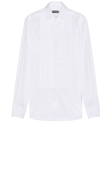 TOM FORD Evening Shirt in Optical White