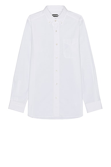 Washed Stretch Oxford Slim Fit Leisure Shirt