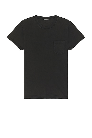 TOM FORD Cold Dye Cotton T-Shirt in Charcoal