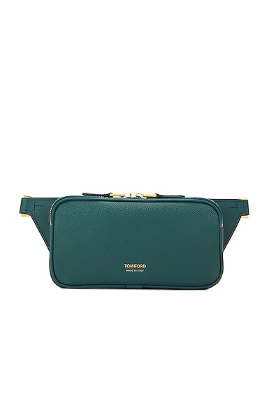 Tom Ford Small Zip Belt Bag In Bottle Green ModeSens