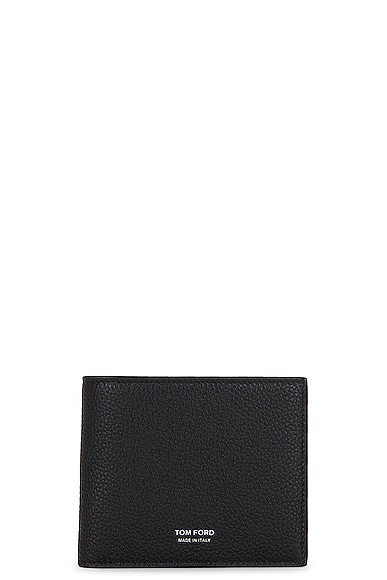 TOM FORD Two Tone Leather Bifold Wallet in Black & Lime