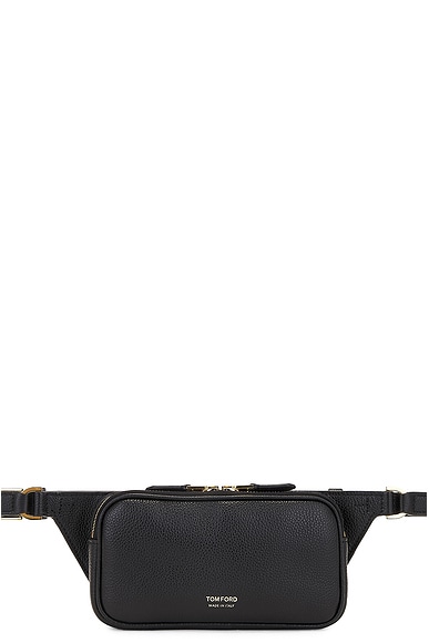 TOM FORD Small Grain Calf Smooth Calf Leather Buckley Sling Backpack in Black FWRD