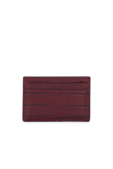 Shiny Printed Croc Exotic Line Classic Card Holder