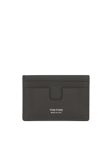 Soft Grain Leather T Line Classic Card Holder