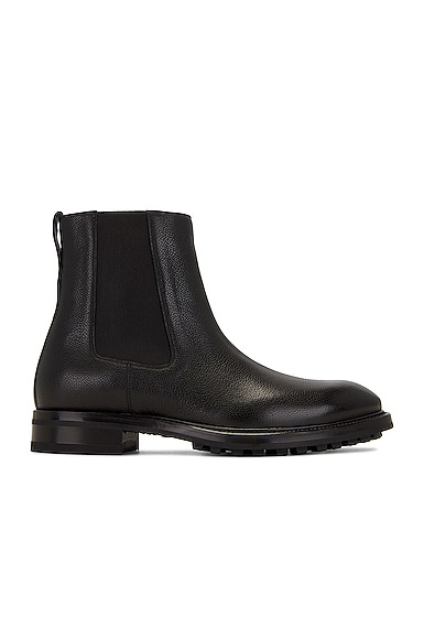 Small Grain Leather Ankle Boots