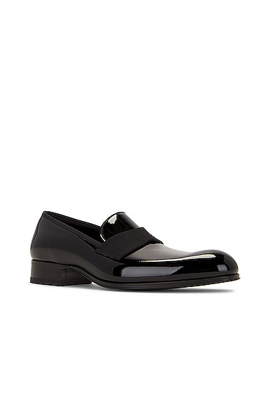 Shop Tom Ford Patent Loafers In Black