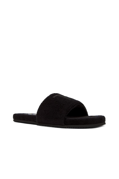 Shop Tom Ford Towelling Sandal In Black