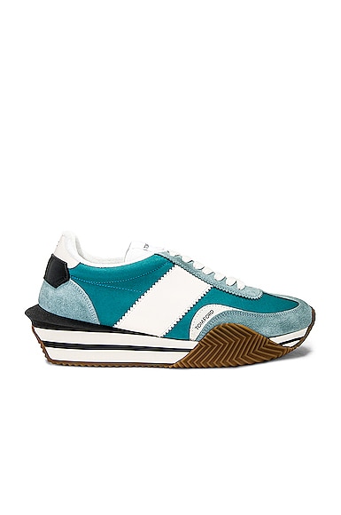 TOM FORD Low Top Sneakers in Sage Green & Cream