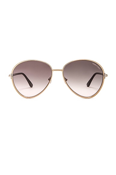 TOM FORD Rio Sunglasses in Shiny Rose Gold