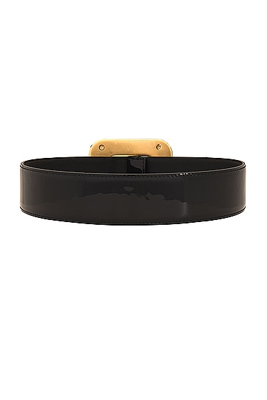 Shop Tom Ford Patent Leather Frame 40mm Belt In Black