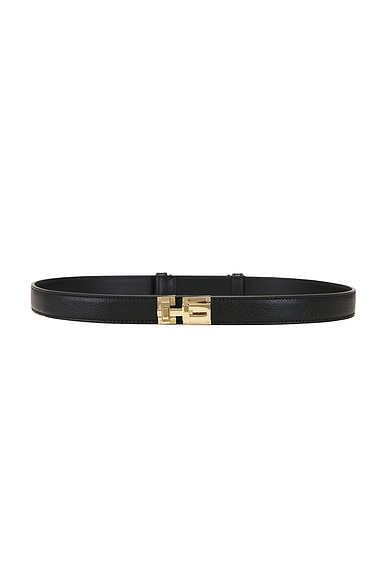 TOM FORD Leather T Latch 20mm Belt in Black