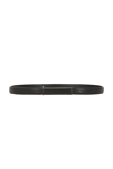 Shiny Supple Grain Leather Belt