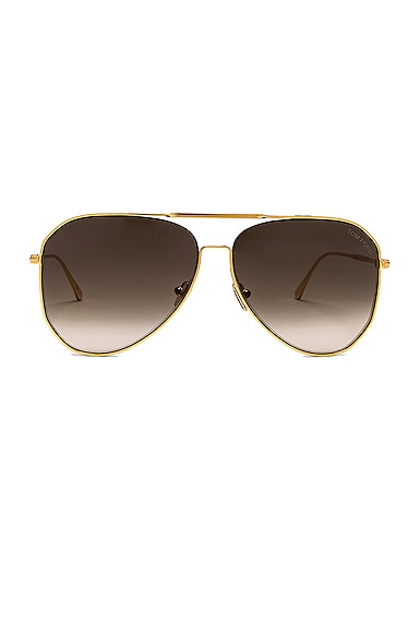 TOM FORD Charles Sunglasses in Grey & Yellow