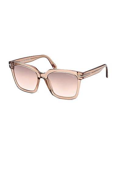 Shop Tom Ford Selby Sunglasses In Brown