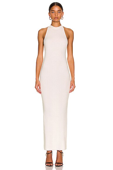 Ribbed Halter Gown