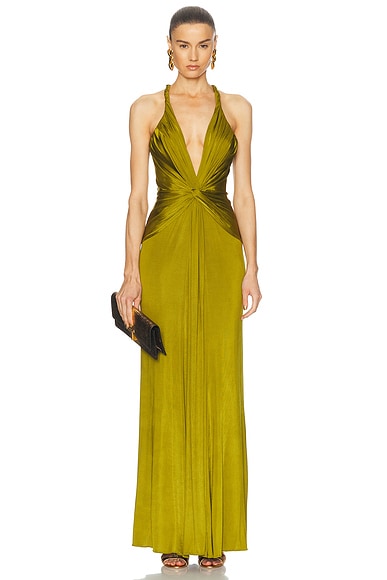 V Neck Evening Dress