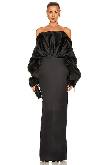 Off the Shoulder Ruffle Gown