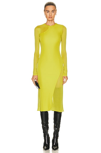 TOM FORD Tubino Dress in Charteuse Citrine
