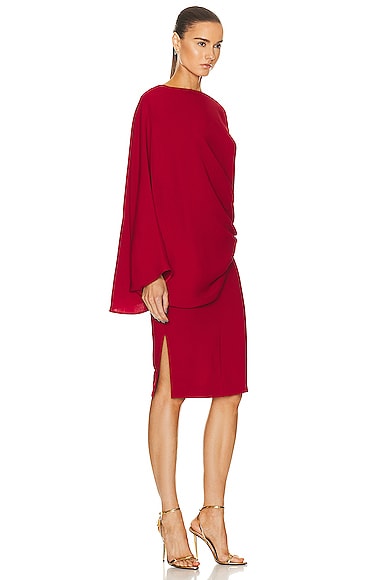 Shop Tom Ford Asymmetric Dress In Red