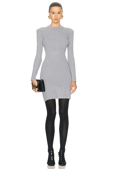 Grey corset sweater dress clearance
