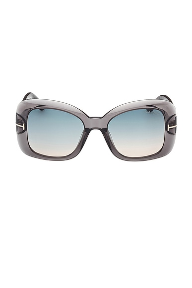 TOM FORD Sandra Sunglasses in Grey & Green