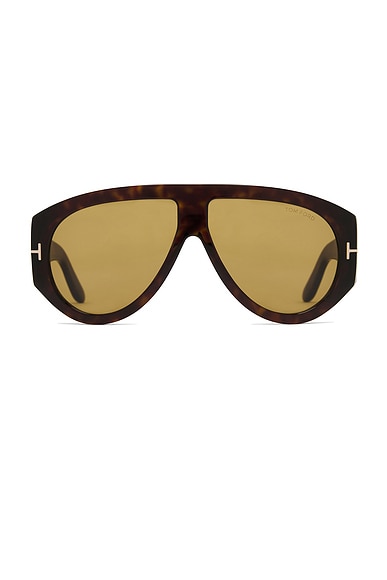 TOM FORD Bronson Sunglasses in Classic Dark Havana & Army Green