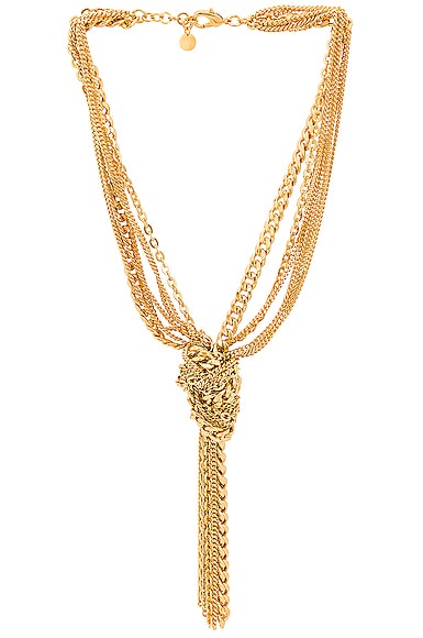 Fringe Twist Knotted Chain Necklace