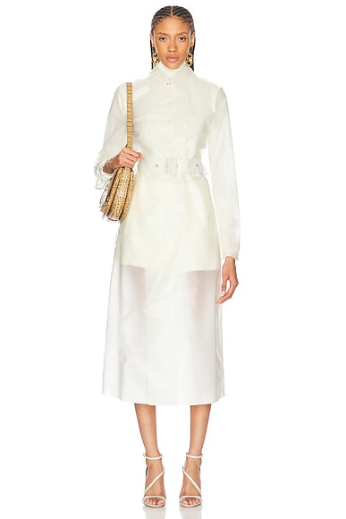 TOM FORD Technical Material Trench Coat in Transparent