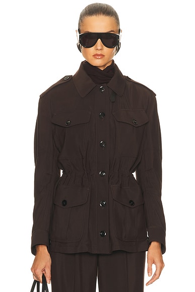 TOM FORD Tailored Field Jacket in Dark Chocolate
