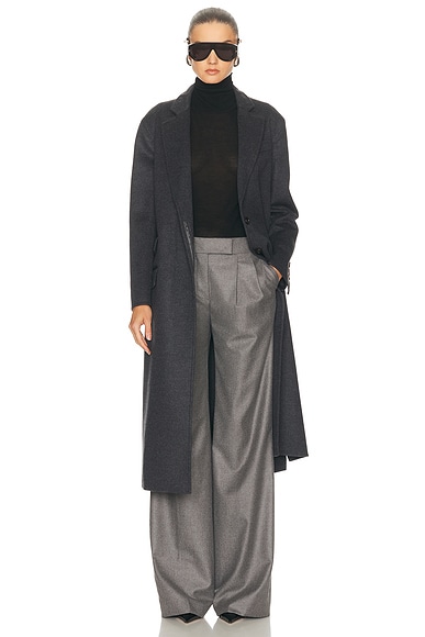 TOM FORD Single Breasted Coat in Dark Grey Melange