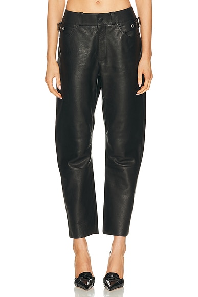 TOM FORD Bull Leather Biker Pant in Black