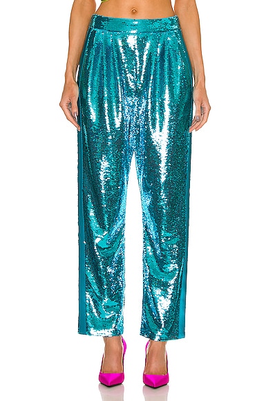 パンツ TOM FORD LIQUID SEQUINS HAREM PANTS TOM FORD Liquid Sequin Pant in Turquoise | FWRD