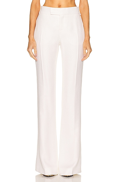 TOM FORD Hopsack Tailored Flare Pant in Chalk | FWRD