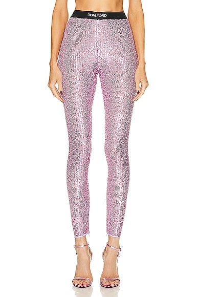 TOM FORD All Over Sequins Legging in Pink