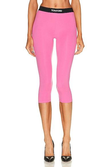 Tom Ford Signature Cropped Yoga Trouser In Rose Bloom