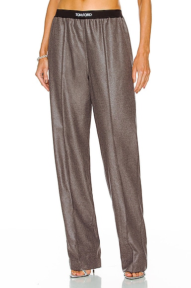 TOM FORD Cashmere Tailored PJ pant in Grey & White