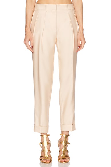 TOM FORD Tailored Double Pleat Pant in Soft Blush