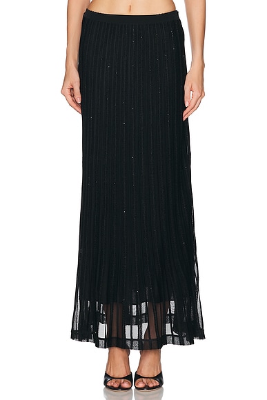 TOM FORD Micro Sequins Evening Skirt in Black