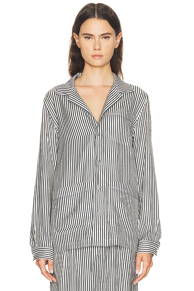 Striped Silk Pyjama Shirt