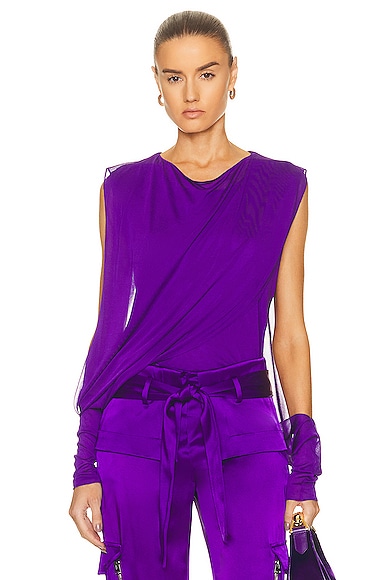 TOM FORD Draped Top in Purple