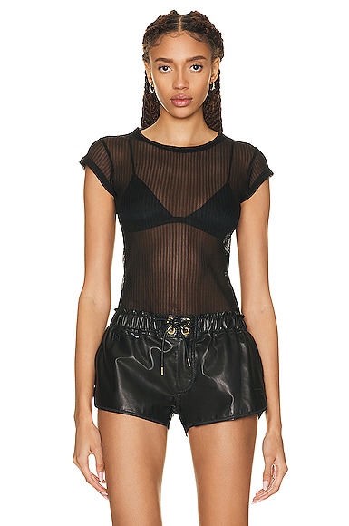 Shop Tom Ford Transparent Fitted T-shirt In Black