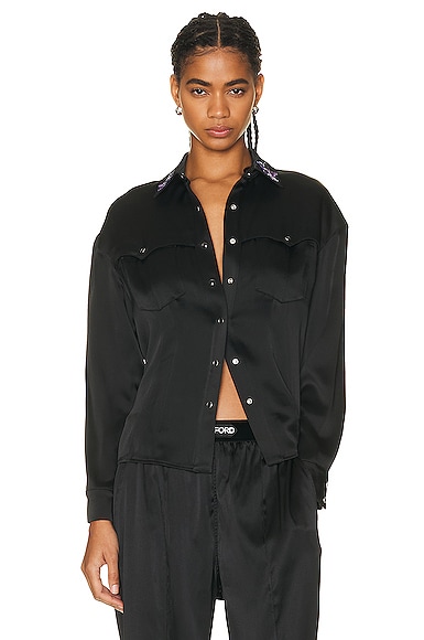 TOM FORD FLUID DOUBLE FACE WESTERN SHIRT