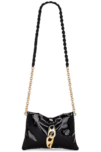 TOM FORD Patent Pillow Carine Small Crossbody Bag in Black