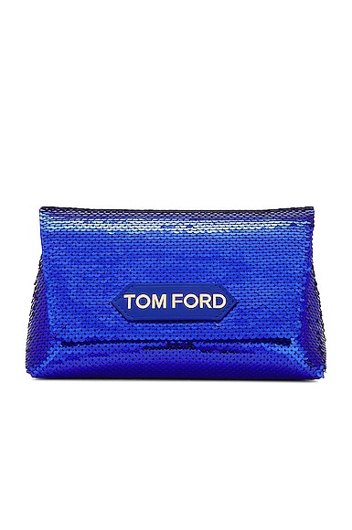 TOM FORD Sequin Mini Chain Bag in Blue