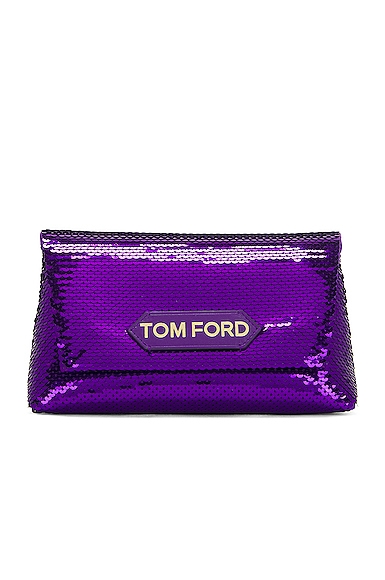TOM FORD Sequin Mini Chain Bag in Purple