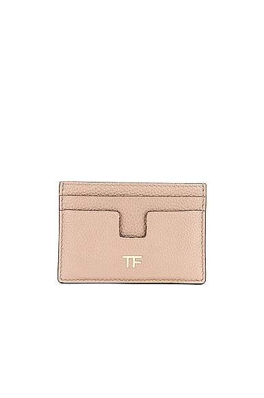 TOM FORD Classic TF Card Holder in Taupe