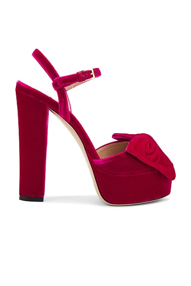 TOM FORD Brigitte Platform 130 Sandal in Crimson Pink